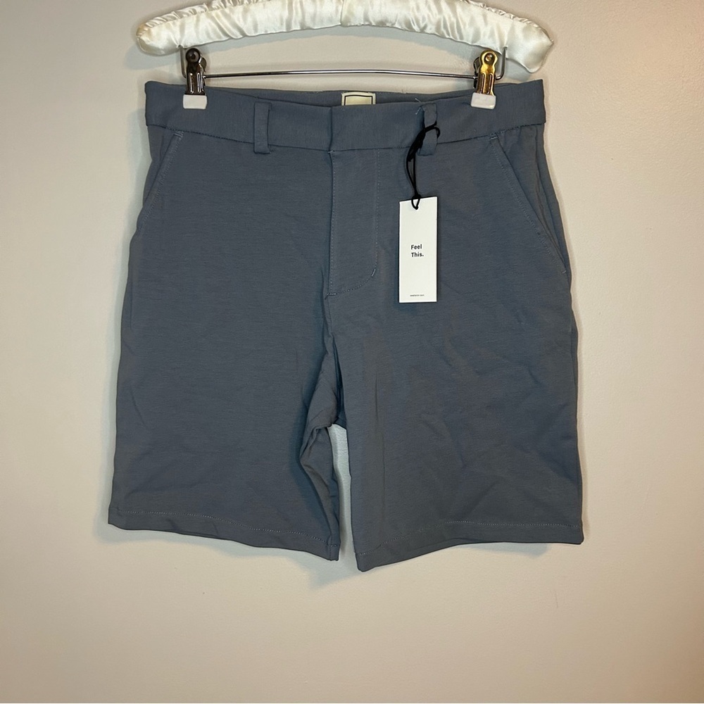 Swet Tailor Men's Gray EveryDay Chino Short Business Casual Solid 28 Neutral
